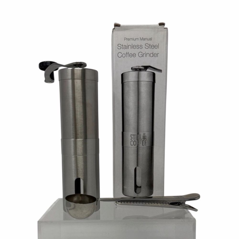 Steel Coffee Grinder Set with Scoop